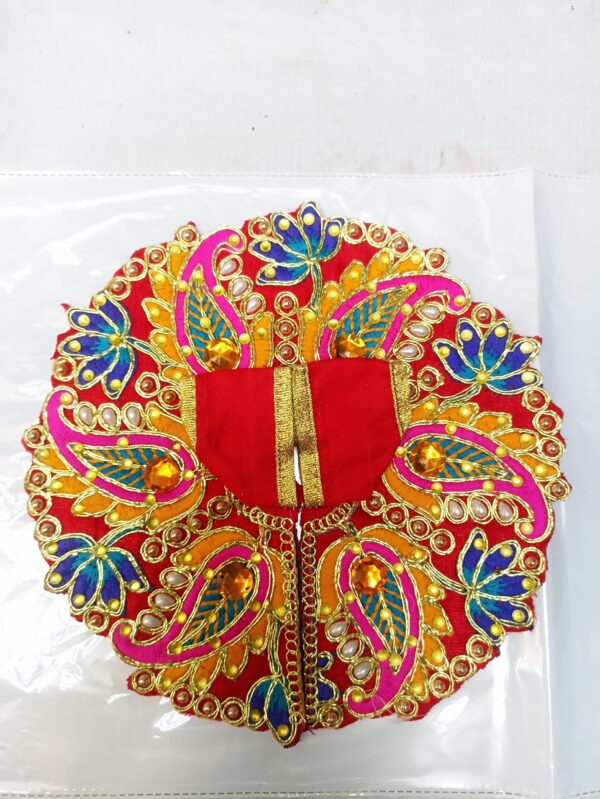 PujaSamadhaan designer Silk Multocolour laddu Gopal poshak Thakur ji vastra Krishna Dress