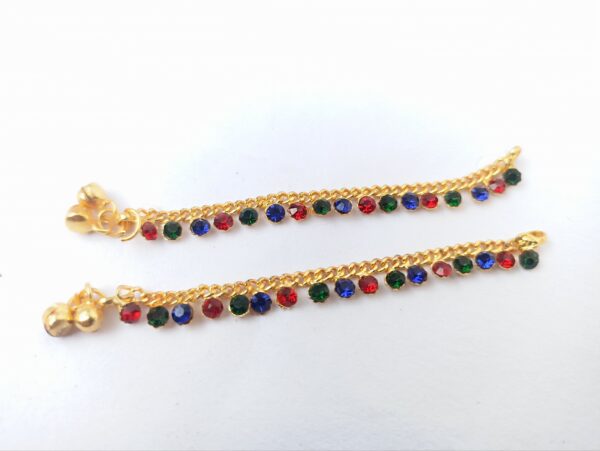 Radhey krishna metal payal set